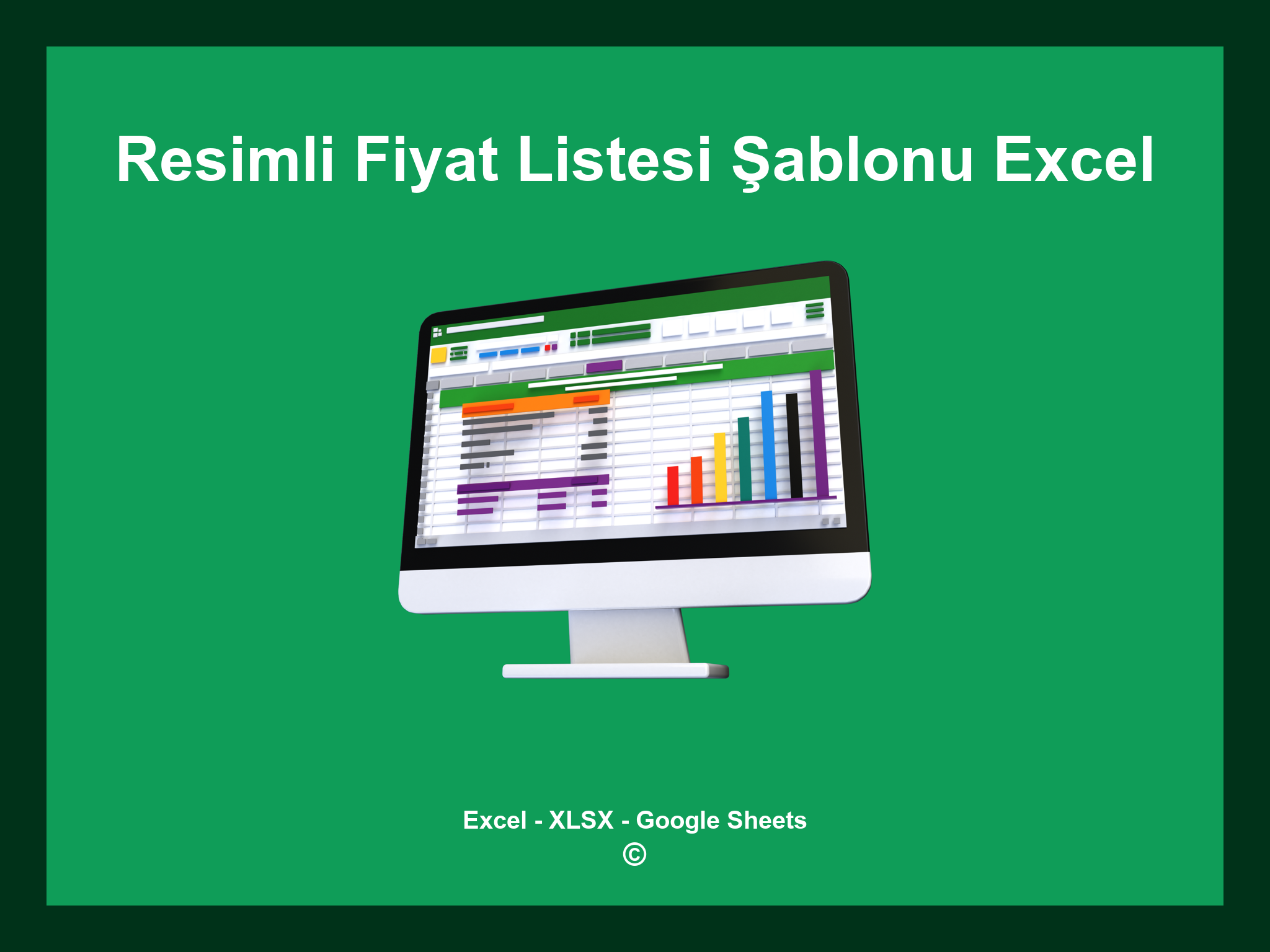 Resimli Fiyat Listesi Şablonu Excel